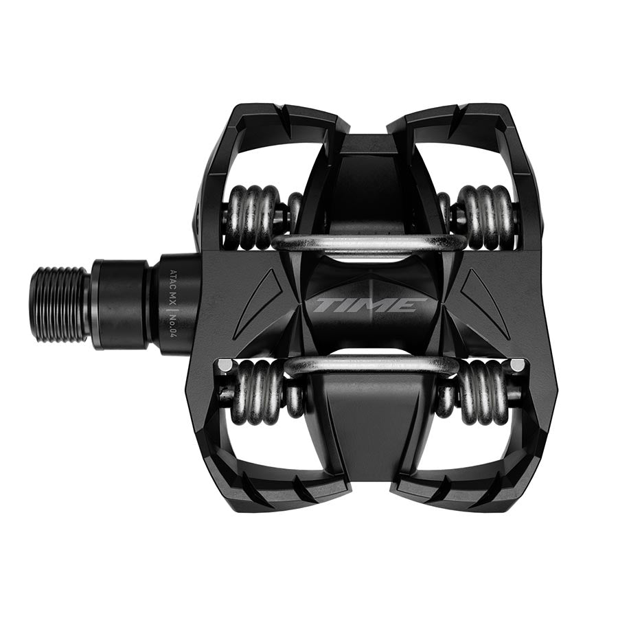 Pedals TIME Time MX 4 Pedals - Dual Sided Clipless with Platform Aluminum 9/16" Black B1 Dark Slate Gray