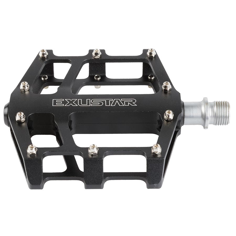 Exustar E-PB525 Platform Pedals Body: Aluminum Spindle: Cr-Mo 9/16'' Black
