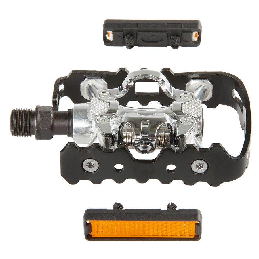 Exustar E-PM818 Dual Sided Pedals Body: Aluminum Spindle: Cr-Mo 9/16'' Black
