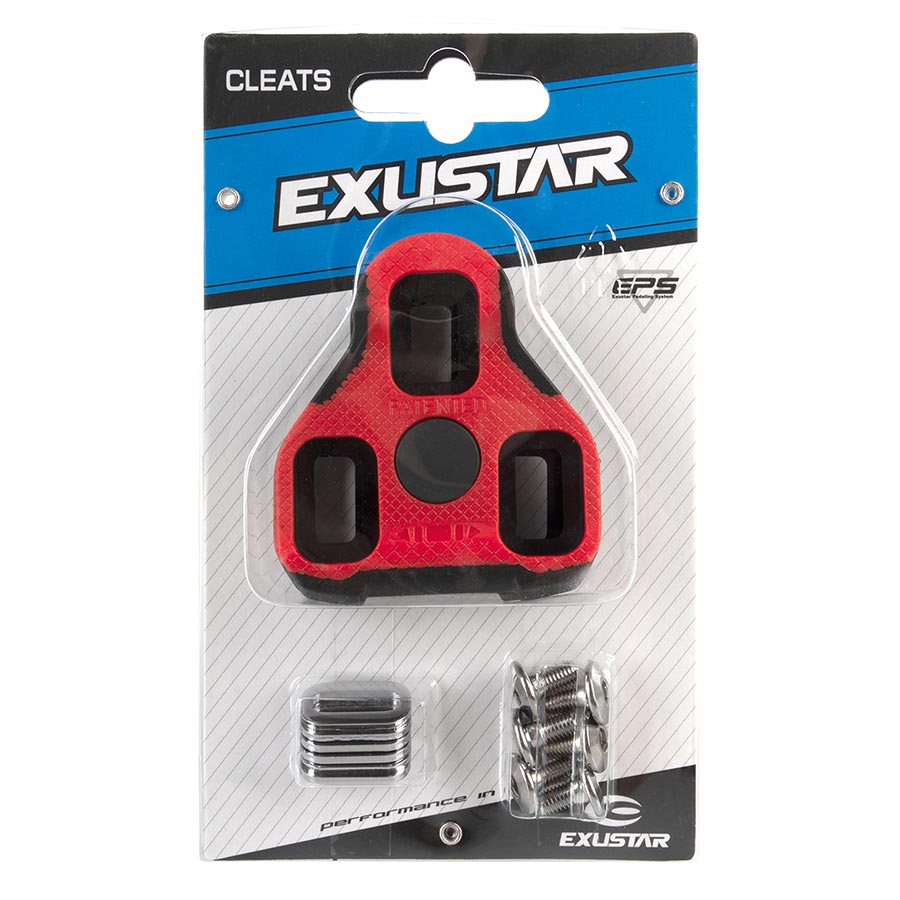 Exustar E-ARC11 Cleats Compatibility: Keo Grip Float: 7° Red