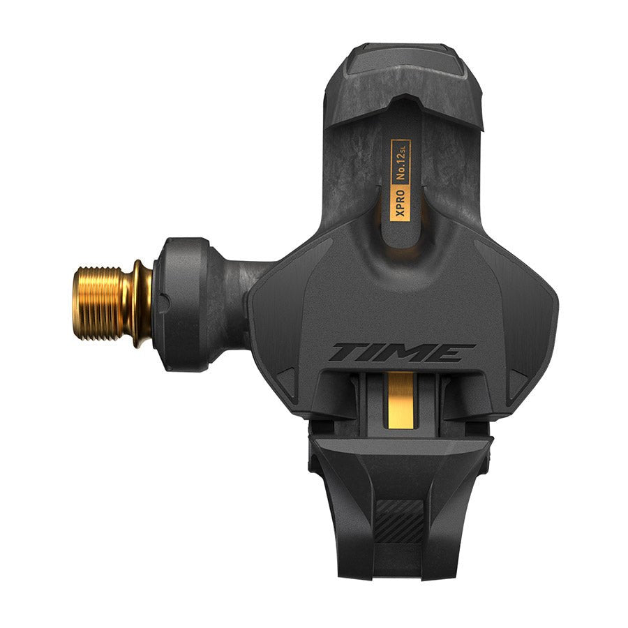 Clipless Road Pedals TIME Time Sport XPRO 12SL Pedals QF53 Crbn/Ti Ceramic Crb/Gld Dark Slate Gray