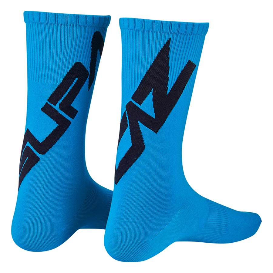 Socks Supacaz Supacaz SupaSox Twisted Socks Black/Neon Blue S Pair Dark Cyan