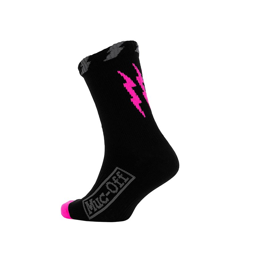 Socks Muc-Off Muc-Off Waterproof Socks Socks Black/Pink LXL Pair Black