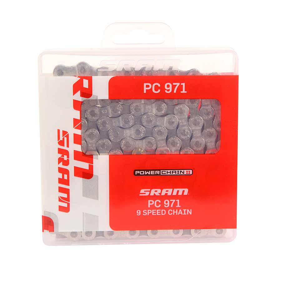 Chains SRAM SRAM PC-971 Chain - 9-Speed 114 Links Silver/Gray Light Gray