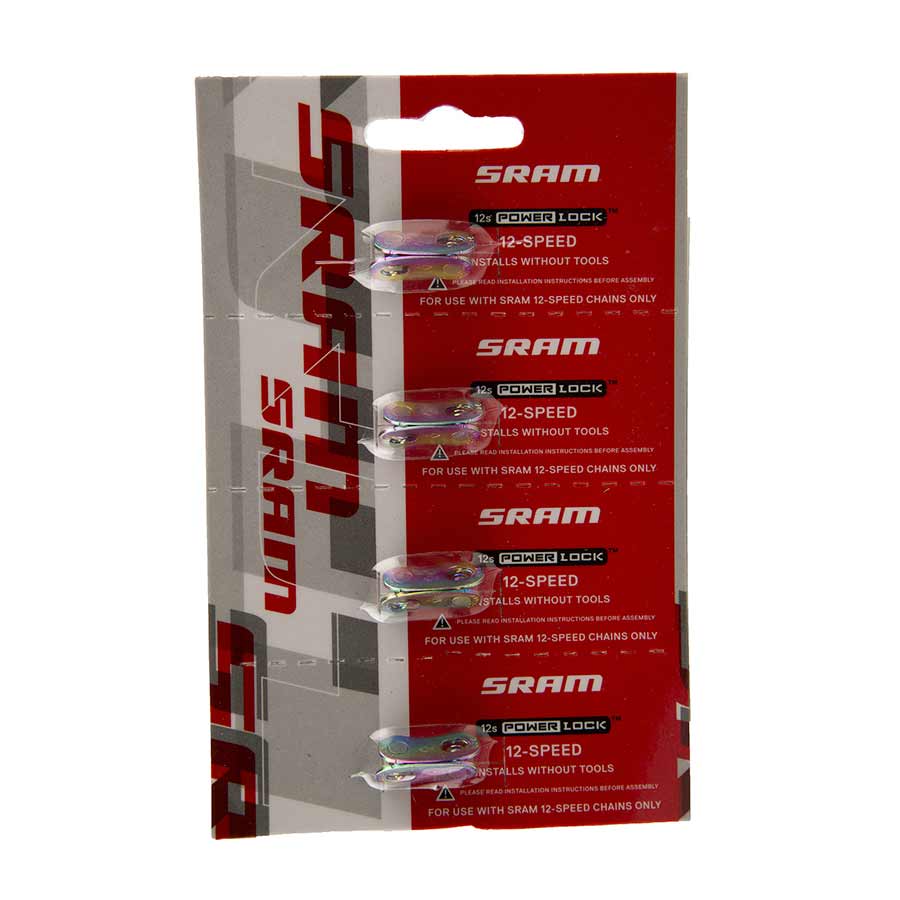 Chain Links and Pins SRAM SRAM Eagle PowerLock Link for 12-Speed Chain Rainbow Finish Card/4 Saddle Brown