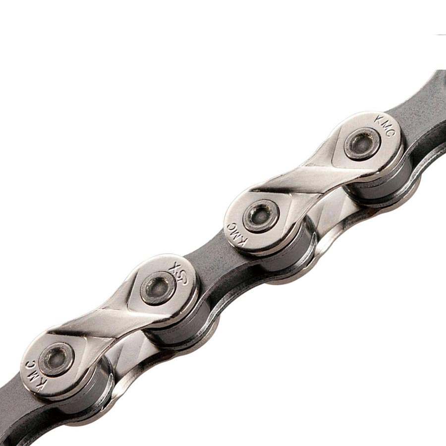 Chains KMC KMC X8 Bulk Pack Chain 6/7/8 Speed 7.3mm 116 Links Silver 25pcs Gray