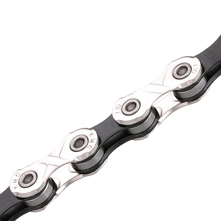 Chains KMC KMC X10 (10.93) 10sp Chain Silver/Black (25/Count) Dark Slate Gray