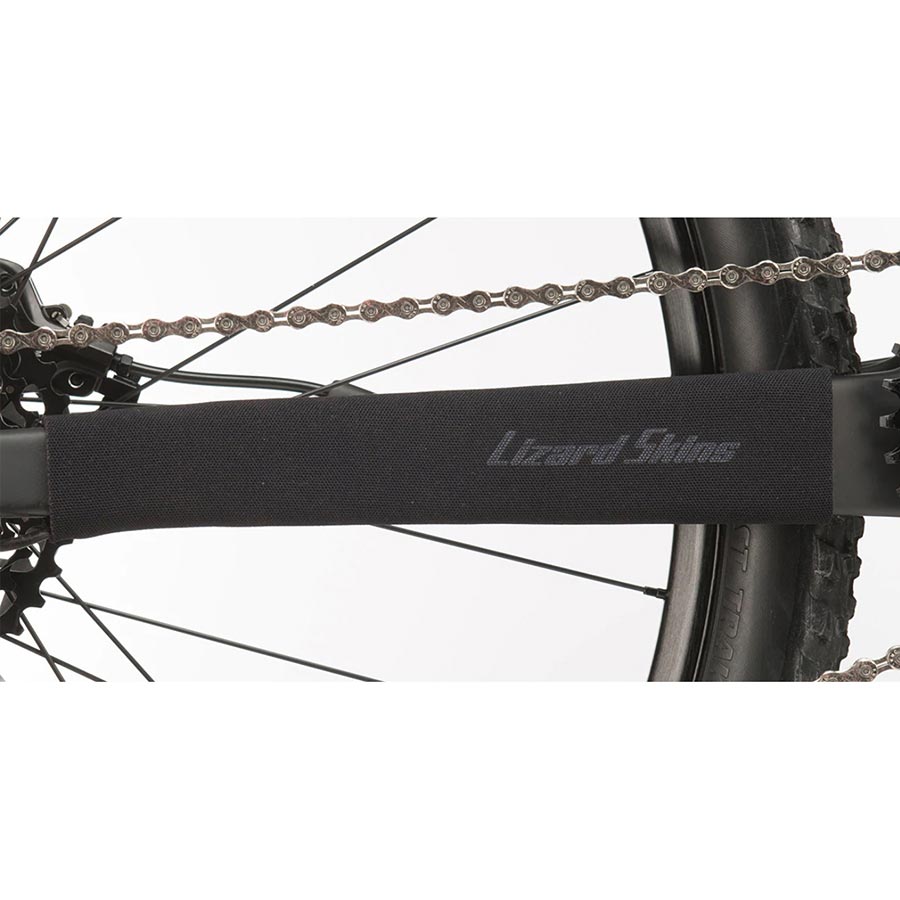 Chainstay/Frame Protection Lizard Skins Lizard Skins Neoprene Chainstay Protector: LG Black White Smoke