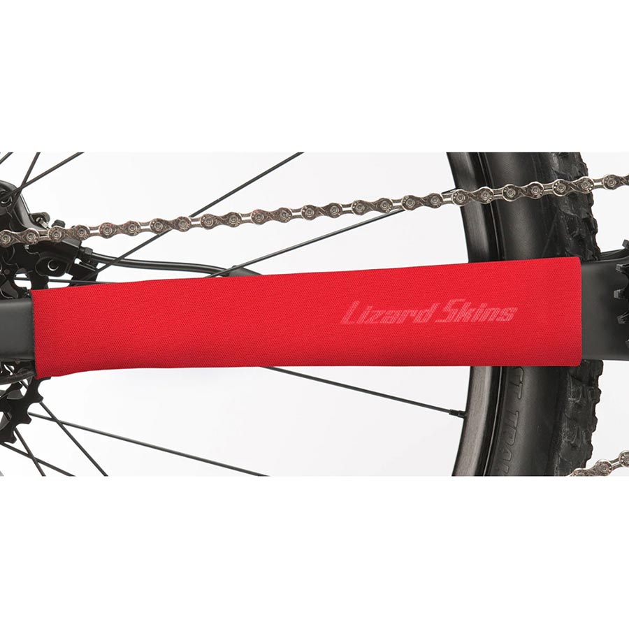 Chainstay/Frame Protection Lizard Skins Lizard Skins Chainstay Protector L Red Neoprene Firebrick