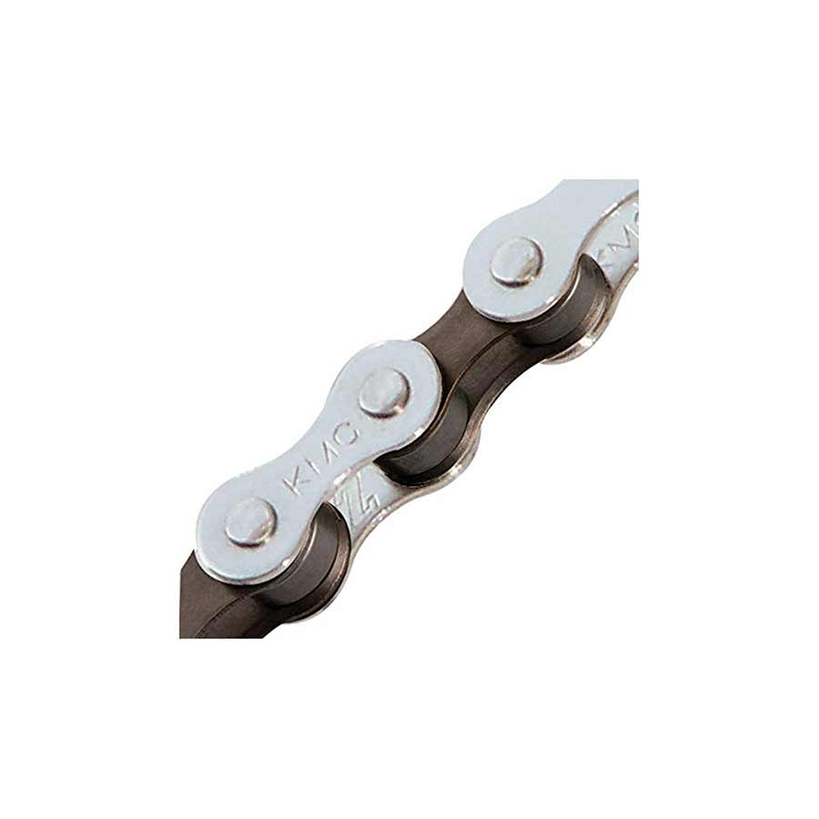 Chains KMC KMC S1 Chain - Single Speed 1/2" x 1/8" 112 Links Silver/Black Light Gray