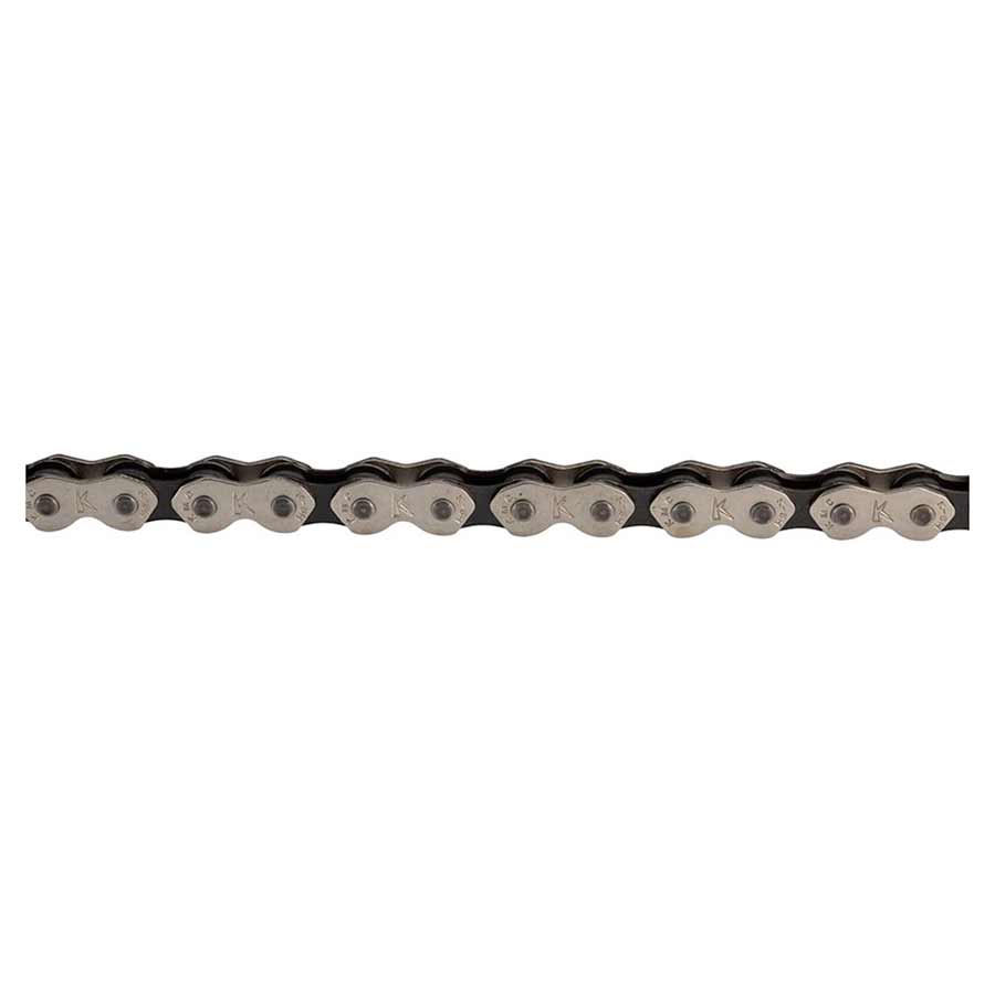Chains KMC KMC K1 Kool Wide Chain - Single Speed 1/2" x 1/8" 112 Links Silver/Black Dark Gray