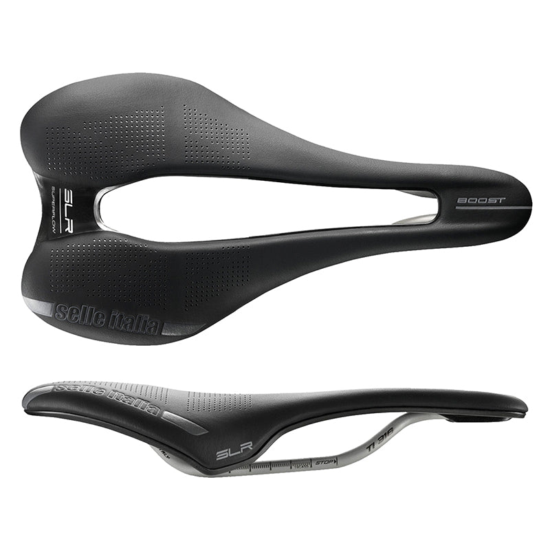 Saddles Selle Italia Selle Italia SLR Boost Superflow Saddle - Titanium Black L3 Dark Slate Gray