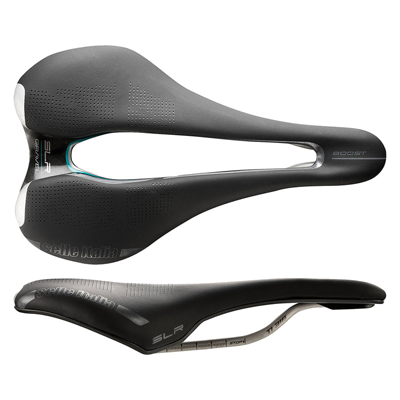 Saddles Selle Italia Selle Italia SLR Boost Gravel Superflow Saddle - Titanium Black L3 Dark Slate Gray
