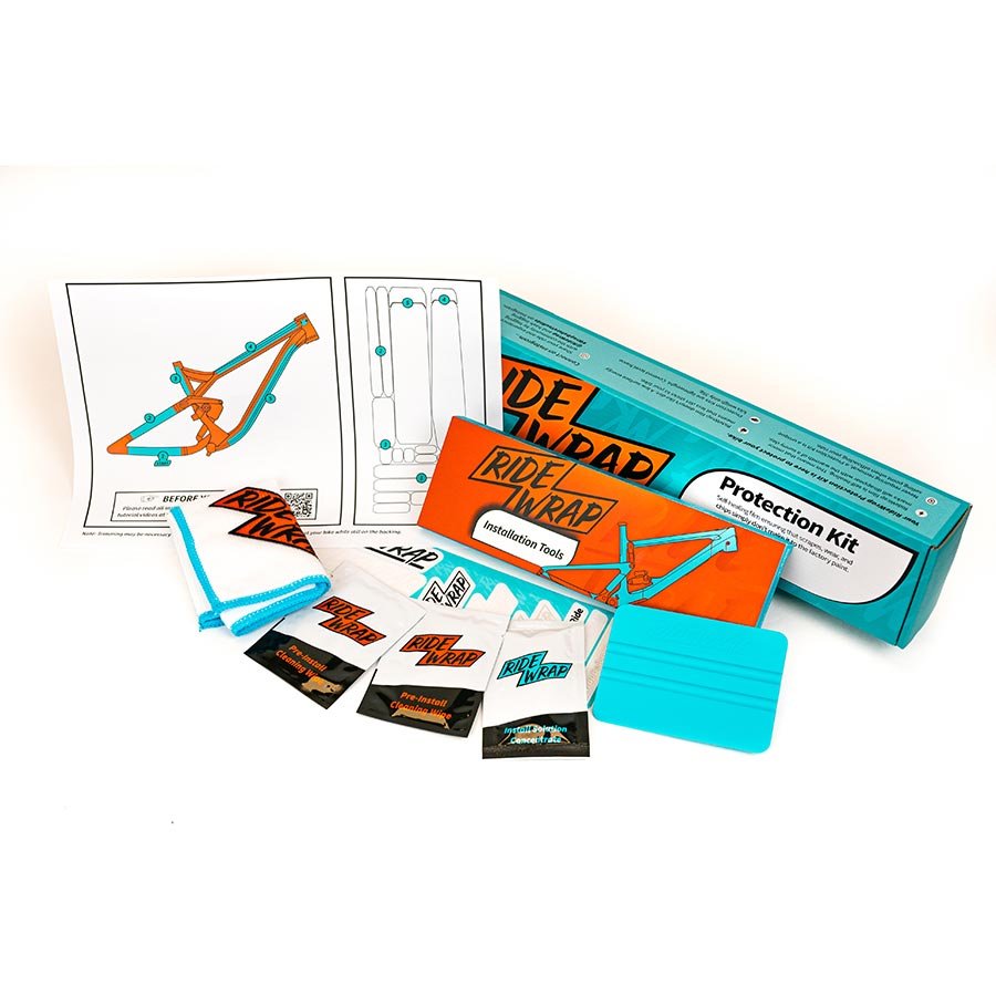 Chainstay/Frame Protection RideWrap RideWrap Covered Road/Gravel Fork Kit - Gloss White Smoke