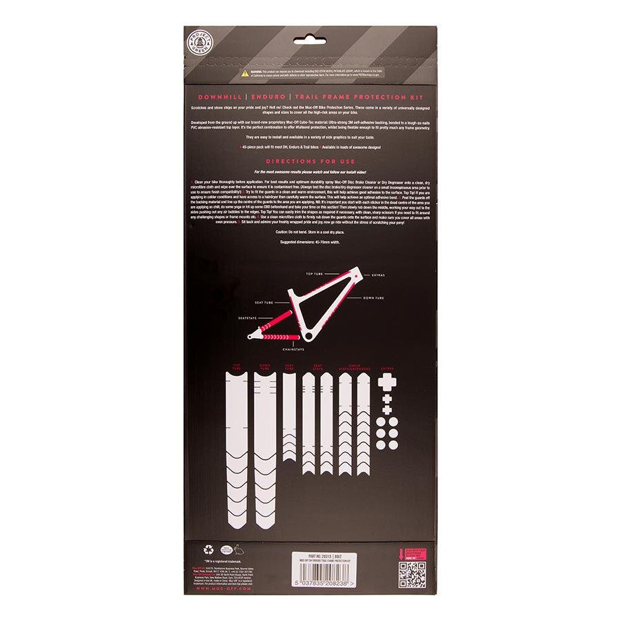 Chainstay/Frame Protection Muc-Off Muc-Off DH/Enduro/Trail Frame Protection Kit - 45-Piece Kit Bolt Dark Slate Gray