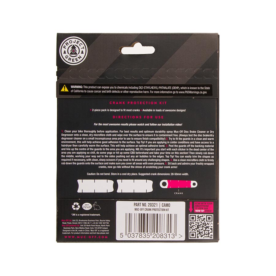 Chainstay/Frame Protection Muc-Off Muc-Off Crank Protection Kit - 2-Piece Kit Camo Dark Slate Gray