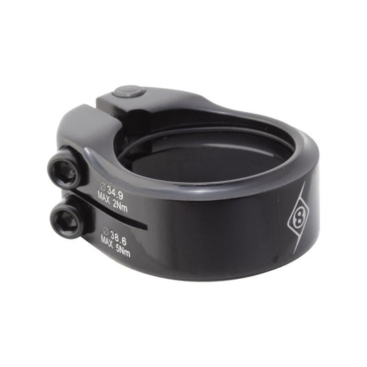 Seatpost Origin8 Origin8 Clampdown Double Seatpost Clamp  38.6 / 34.9 Black AL6061 Dark Slate Gray