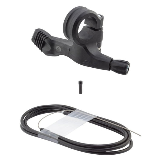 Seatpost Origin8 Origin8 Hangtime Dropper Post Lever Kit Flat Bar Remote Lever Black Composite Dark Slate Gray