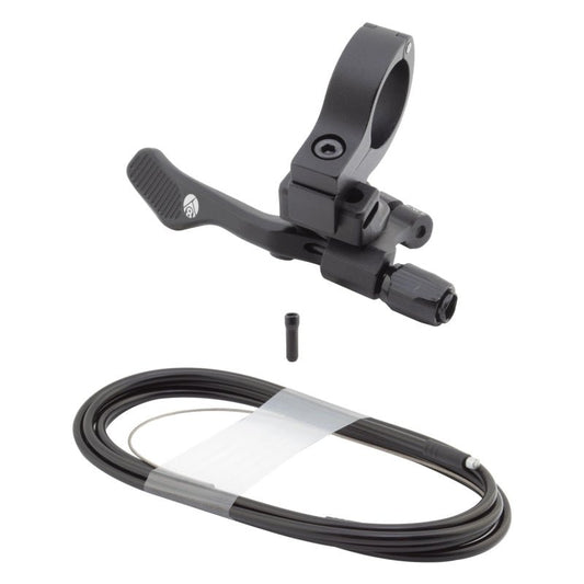 Seatpost Origin8 Origin8 Hangtime Dropper Post Lever Kit Flat Bar Remote Lever Black Alloy Dark Slate Gray