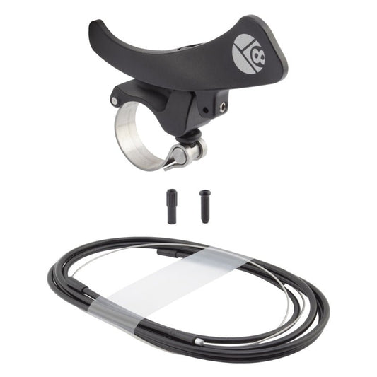 Seatpost Origin8 Origin8 Hangtime Dropper Post Lever Kit Drop Bar Remote Lever Black Alloy Dark Slate Gray