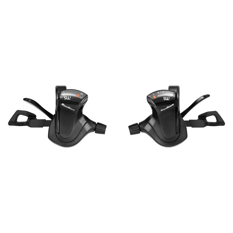 Shifters SunRace Sunrace DL-MS33 Mountain Trigger Shifter DLMS33 Pair 3x10sp 2 to 1 Blk 279g Dark Slate Gray