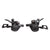 Shifters SunRace SunRace M503 Flat Bar Trigger Shifter Set - 3 x 8-Speed Dual Lever Dark Slate Gray