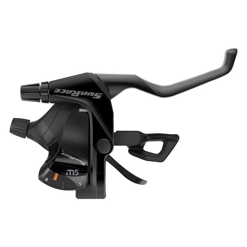 Brake/Shift Lever - Flat Bar SunRace SunRace M503 ST Trigger Brake/Shift Lever Set - 3x8-Speed For V-Brakes Black Dark Slate Gray