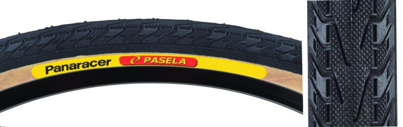 Tires Panaracer Panaracer Pasela Tire - 700 x 38 Clincher Wire Black/Amber Dark Slate Gray