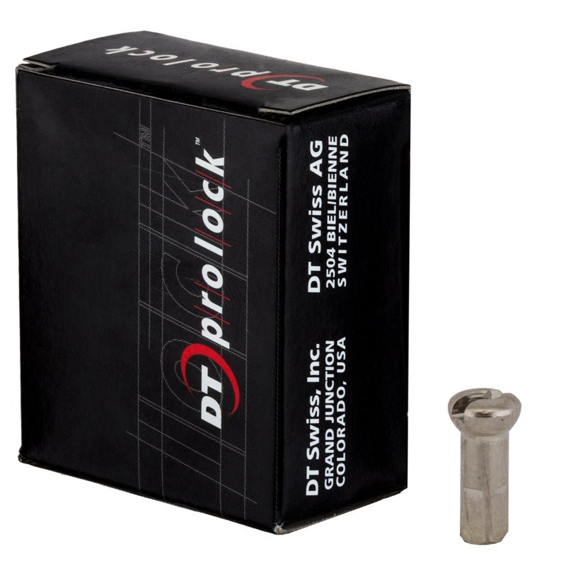 Spokes DT Swiss DT Swiss ProLock ProHead Brass 14g/12mm Silver Box/100 Black