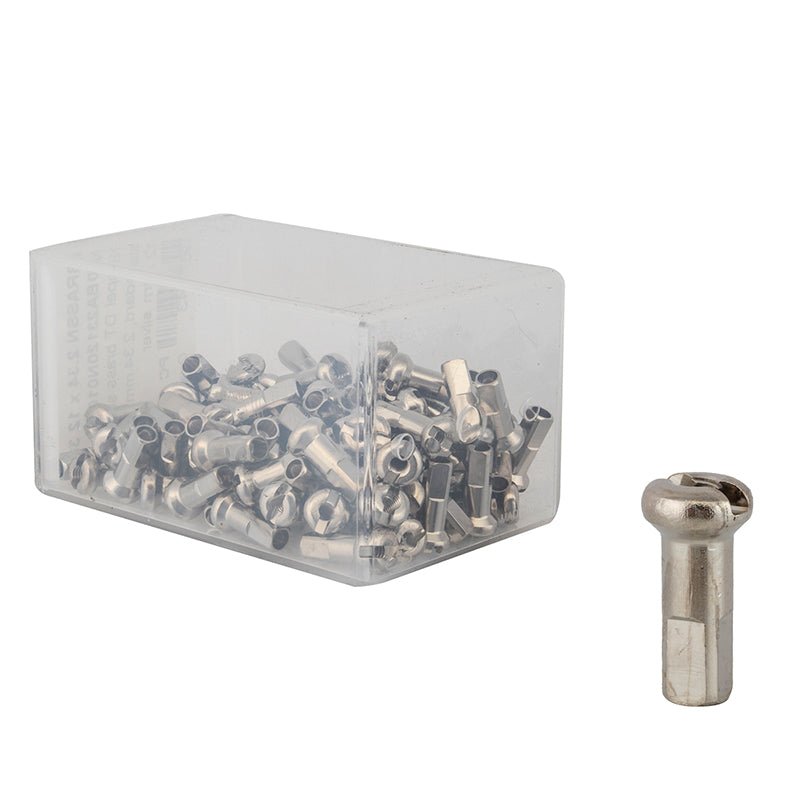 Spokes DT Swiss DT Swiss Brass Nipple 13g/12mm Silver Box/100 Gray