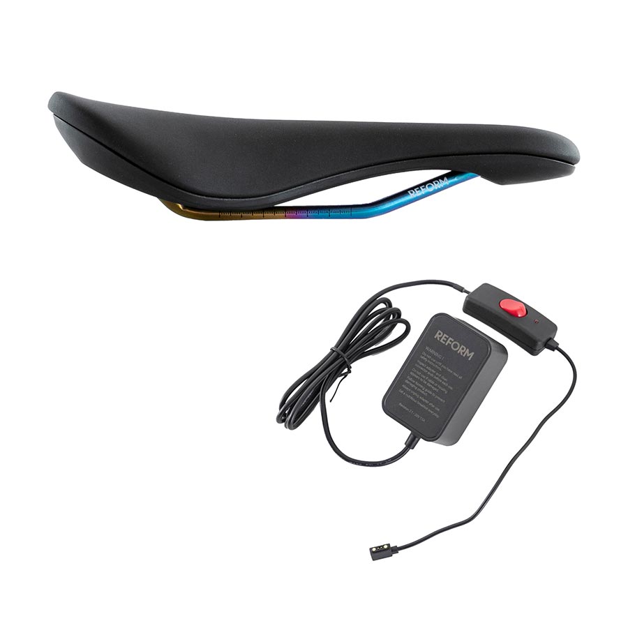 Saddles Reform Reform Tantalus Saddle with Power Supply Ti Rail Black Dark Slate Gray