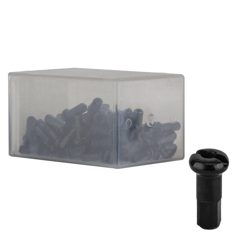 Spoke Nipples DT Swiss DT Swiss Standard Spoke Nipples - Brass 2.0 x 12mm Black Box of 100 Light Slate Gray