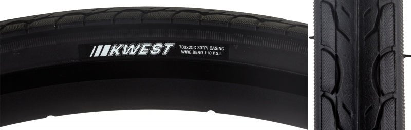 Tires Kenda Kenda Kwest w Tire 700 x 25c - Black Black