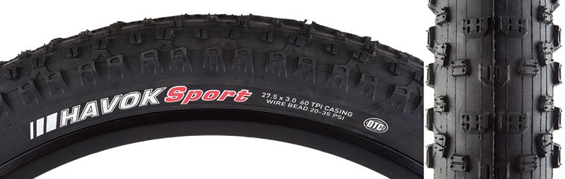 Tires Kenda Kenda Havok Sport DTC 27.5x3.0 Standard Tire Dark Slate Gray