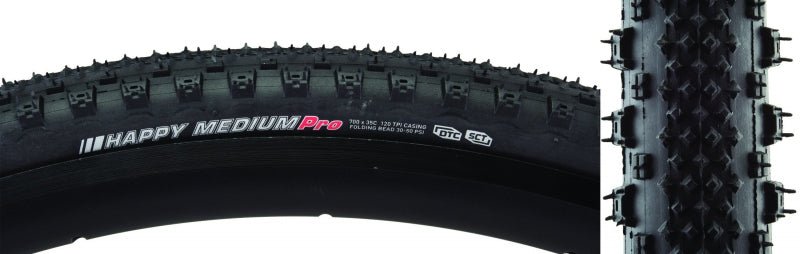 Tires Kenda Kenda Happy Medium Pro 700x35 Tubeless Tire Black