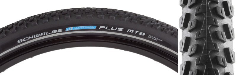 Tires Schwalbe Schwalbe Marathon Plus MTB Tire - 27.5 x 2.25 Clincher Wire BLK SmartGuard Dual Compound Dark Slate Gray