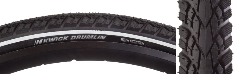 Kenda Kwick Drumlin Tire - 700 x 42 Clincher Wire Black/Reflective 60tpi