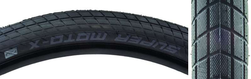 Tires Schwalbe Schwalbe Super Moto-X Tire - 27.5 x 2.4 Clincher Wire BLK Performance Line GreenGuard DoubleDefense Dark Slate Gray