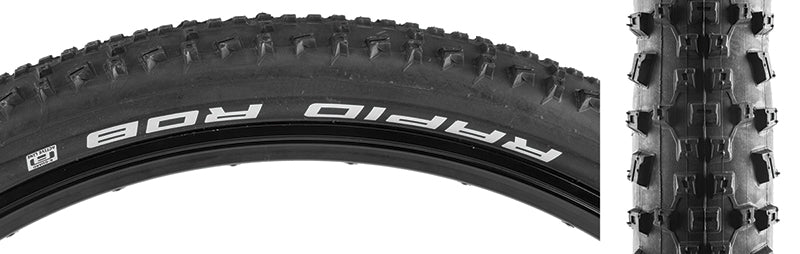 Tires Schwalbe Schwalbe Rapid Rob Tire - 26 x 2.25 Clincher Wire Black K-Guard LiteSkin Dark Slate Gray