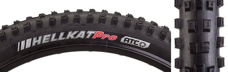 Tires Kenda Kenda Hellkat Tire - 26 x 2.4 Tubeless Folding Black 120tpi ATC Dark Slate Gray