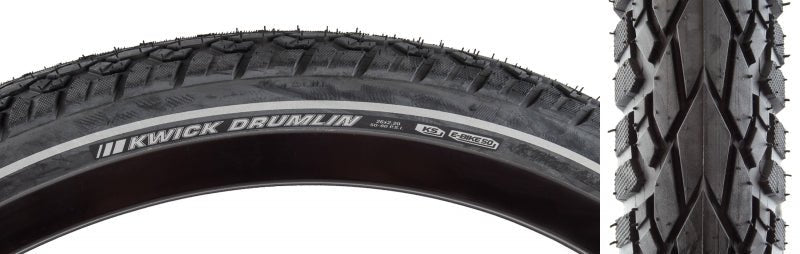 Tires Kenda Kenda Kwick Drumlin Tire - 26 x 2.2 Clincher Wire Black/Reflective 60tpi KS Dark Slate Gray