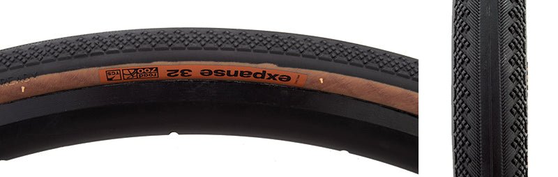 Tires WTB WTB Expanse Tire - 700 x 32 TCS Tubeless Folding Black/Tan Dark Slate Gray