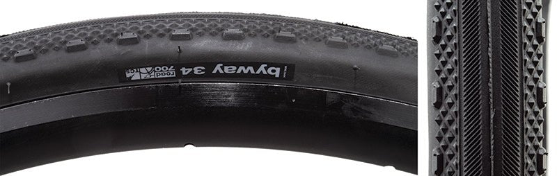 Tires WTB WTB Byway Tire - 700 x 34 TCS Tubeless Folding Black Dark Slate Gray