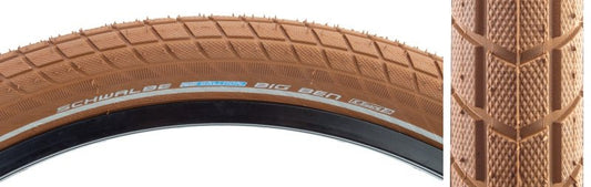 Tires Schwalbe Schwalbe Big Ben Tire 26x2.15 Wire Clincher SBC KevlarGuard 50TPI Brown Sienna
