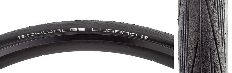 Tires Schwalbe Schwalbe Lugano II Tire - 700 x 25 Clincher Wire Black K-Guard Endurance Dark Slate Gray