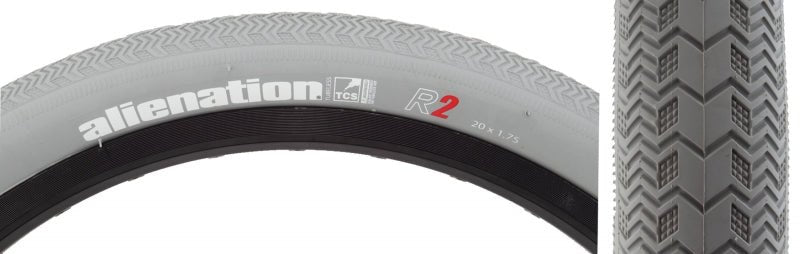 Tires Alienation Alienation TCS R2 20x1.75 Tubeless Tire Dark Gray