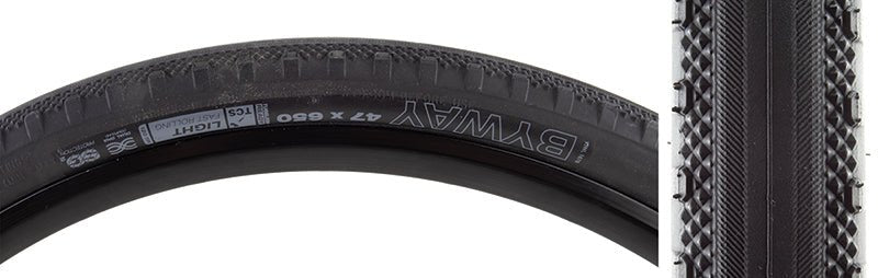 Tires WTB WTB Byway Tire - 650b x 47 TCS Tubeless Folding Black Light Fast Rolling SG2 Dark Slate Gray