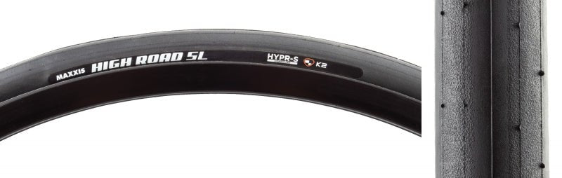 Tires Maxxis Maxxis High Road SL Tire - 700 x 23 Clincher Folding BLK HYPR-S K2 Protection Dark Slate Gray