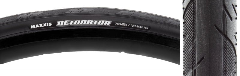 Tires Maxxis Maxxis Detonator Tire - 700 x 25 Clincher Wire Black Dark Slate Gray