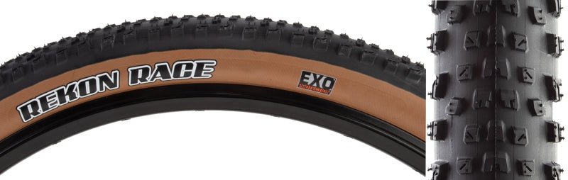 Tires Maxxis Maxxis Rekon Race Tire - 27.5 x 2.25 Clincher Wire Dark Tan/Black Dark Slate Gray
